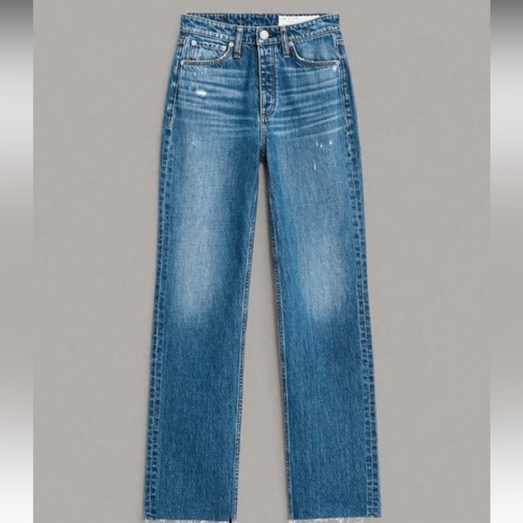 New Alex High-Rise Straight - AshSlim Fit Mid Indigo Jean